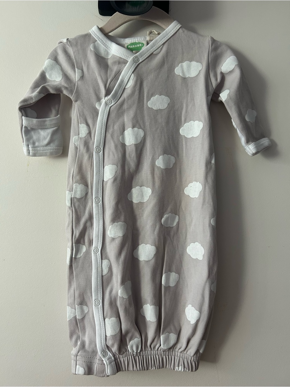 Gray Cloud Print Baby Sleep Gown -